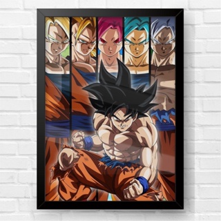 Placa Decorativa Fosca 22,5X18cm Dragon Ball Super Z - Son Goku Vegeta  Gohan Goten Trunks Vídeo Game Jogo (Geek/Nerd/Anime) (M5)