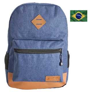 Mochila Masculina Feminina Escolar Juvenil Colorida Azul Jeans