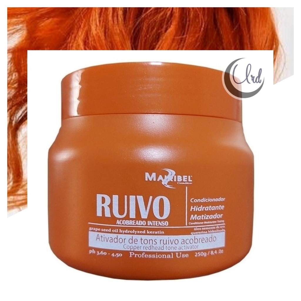Mascara Tonalizante Matizador Ruivo Acobreado Mairibel 250g | Shopee Brasil