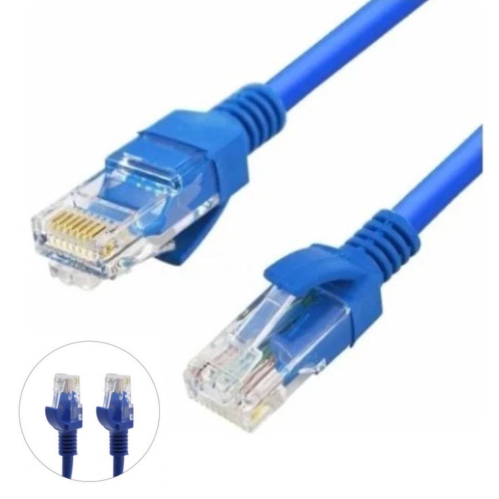 Cabo de rede internet Montado rj45 azul 1.5/2/3/5/10/15 Metros | Shopee ...