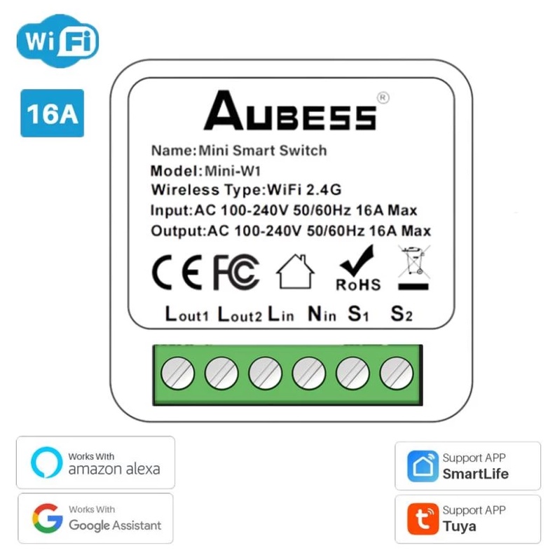 Mini Smart Switch - integrado alexa e google assistant | Shopee Brasil