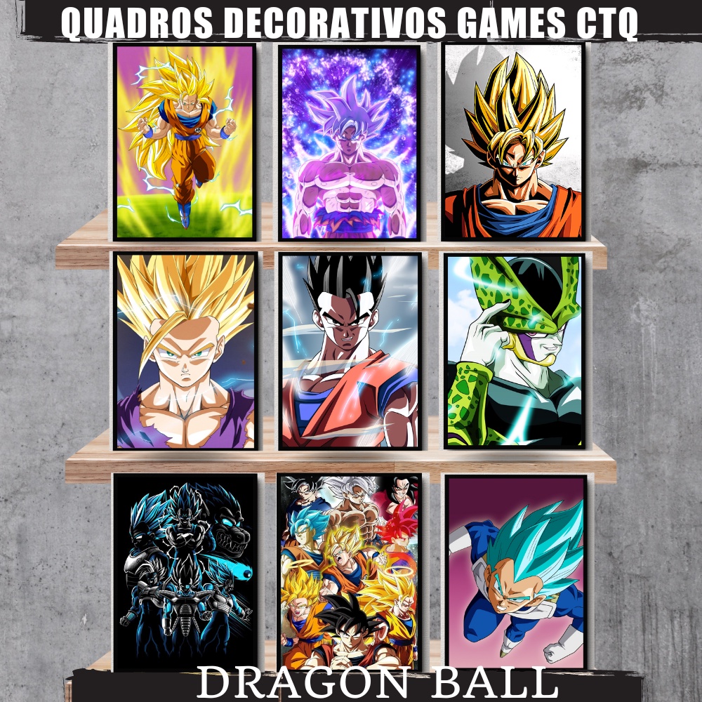 Quadro Metalizado Goku instinto Superior Dragon Ball Super Anime 03