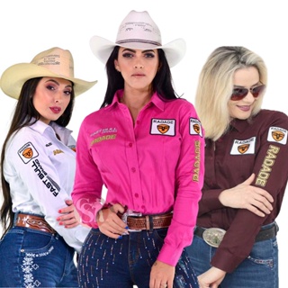Camisa Feminina da Radade lançamento Country rosa Cowgirl