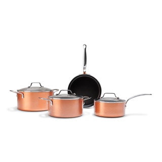 Jogo de Panelas com Fundo de Indução Brinox Copper 4 Peças Cobre