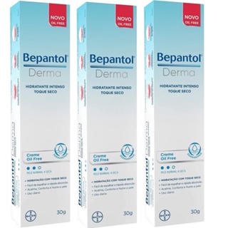Kit 3 Bepantol Derma Toque Seco Creme Hidratante Intenso 30g