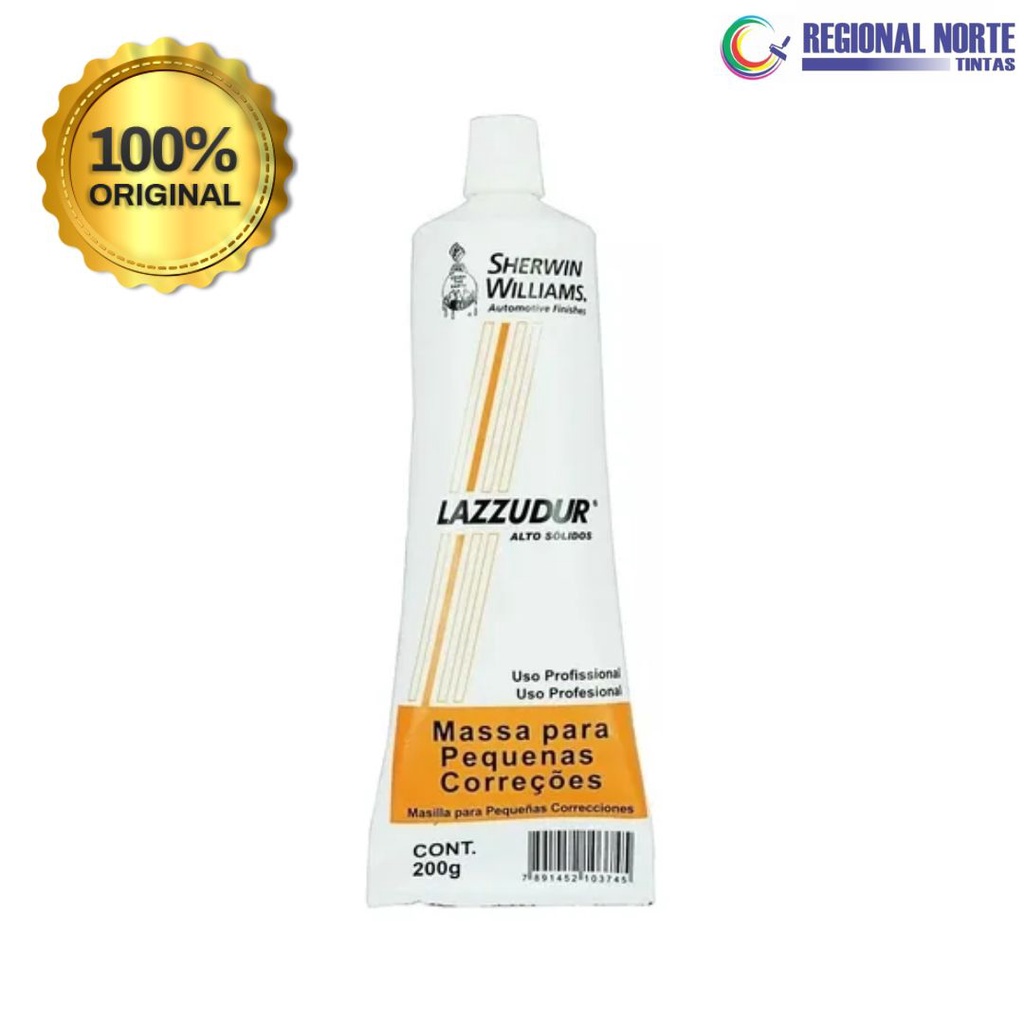 Massa Para Pequenas Correções Automotivas Lazzuril 200g Sherwin Williams