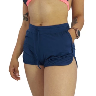 Short Shortinho Curto Feminino Liso Soltinho Com Bolso Casual Academia Saída De Praia Confortável