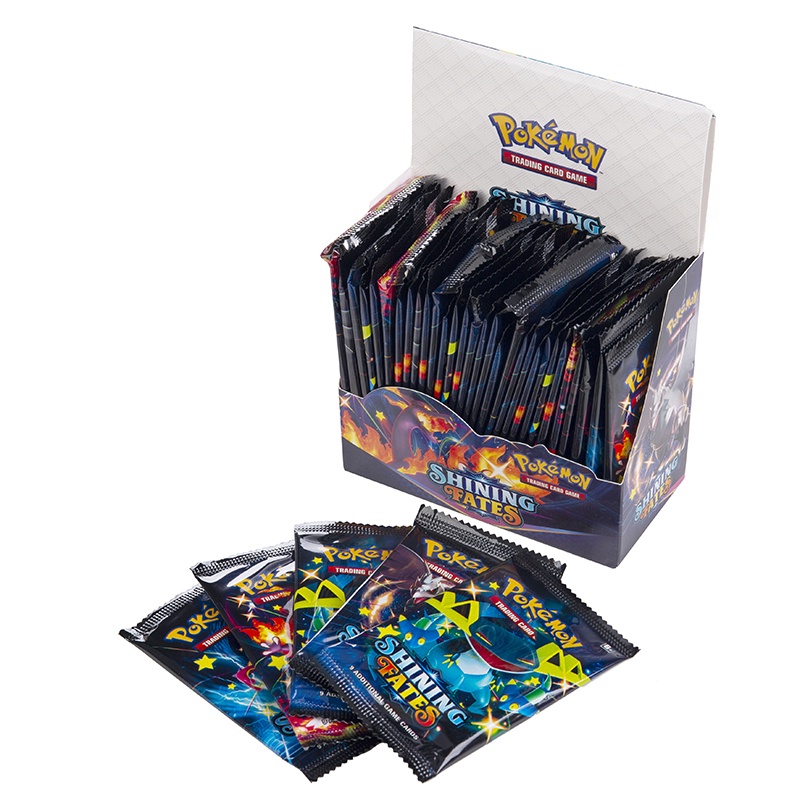 54-216Pcs Shining Fates Pokemon Card Cartões Inglês Espada & Escudo Colecionáveis Brinquedos Para Crianças Presente Adultos