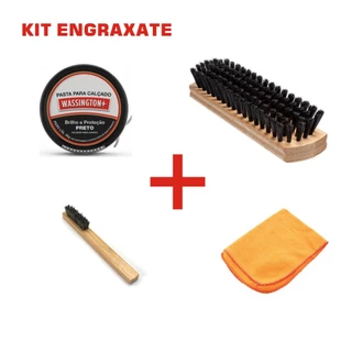 KIT GRAXA PARA SAPATO + ESCOVAS