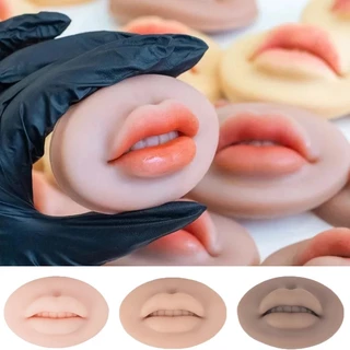 Máscara De Silicone Simulada Para Lábios 5D Prática Tridimensional Maquiagem Molde De Macio E Fácil De Colorir Iniciantes
