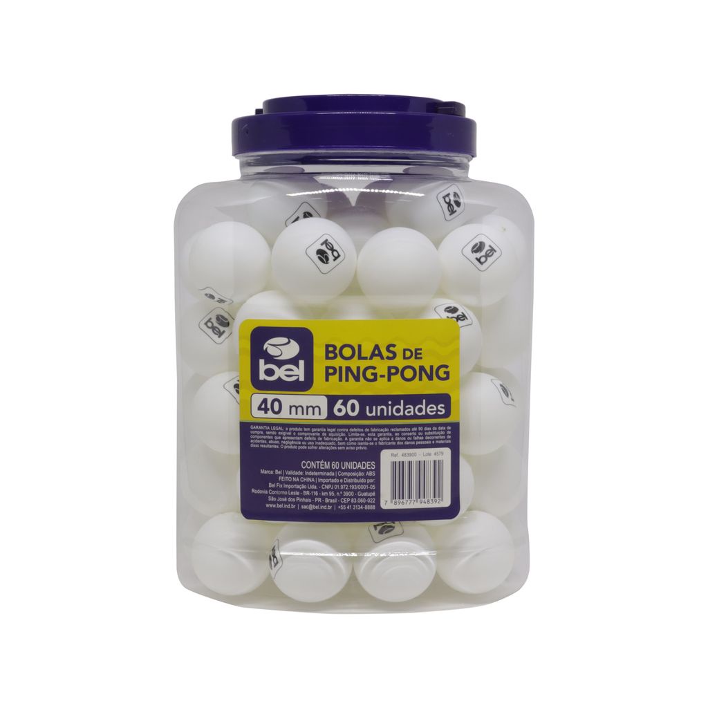 Kit com 60 Bolinhas de Ping-Pong Branco | Shopee Brasil