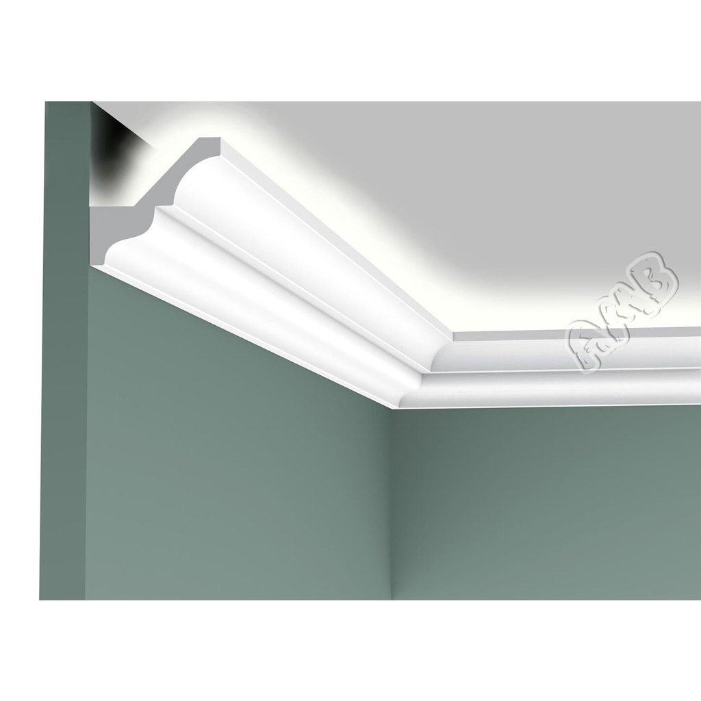 1,2m de Moldura roda-teto 22cm Sanca em EPS Isopor cantoneira forro pvc madeira ñ gesso ñ eva