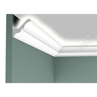 1,2m de Moldura roda-teto 22cm Sanca em EPS Isopor cantoneira forro pvc madeira ñ gesso ñ eva