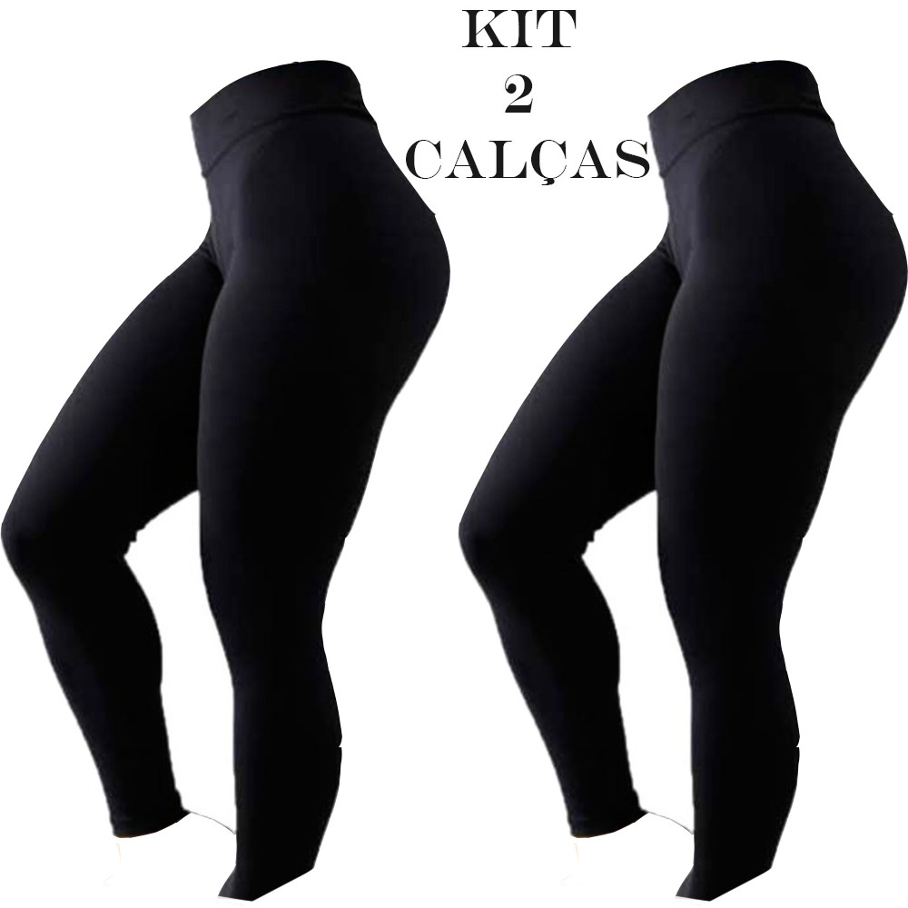 CALÇA LEGGING FLARE PELUCIADA CÓS ALTO E ZERO TRANSPARÊNCIA