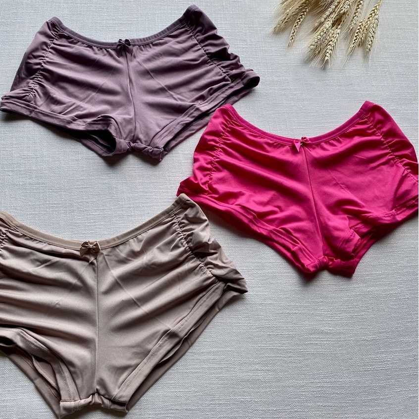 Calcinha Shortinho Franzido De Microfibra Lingerie