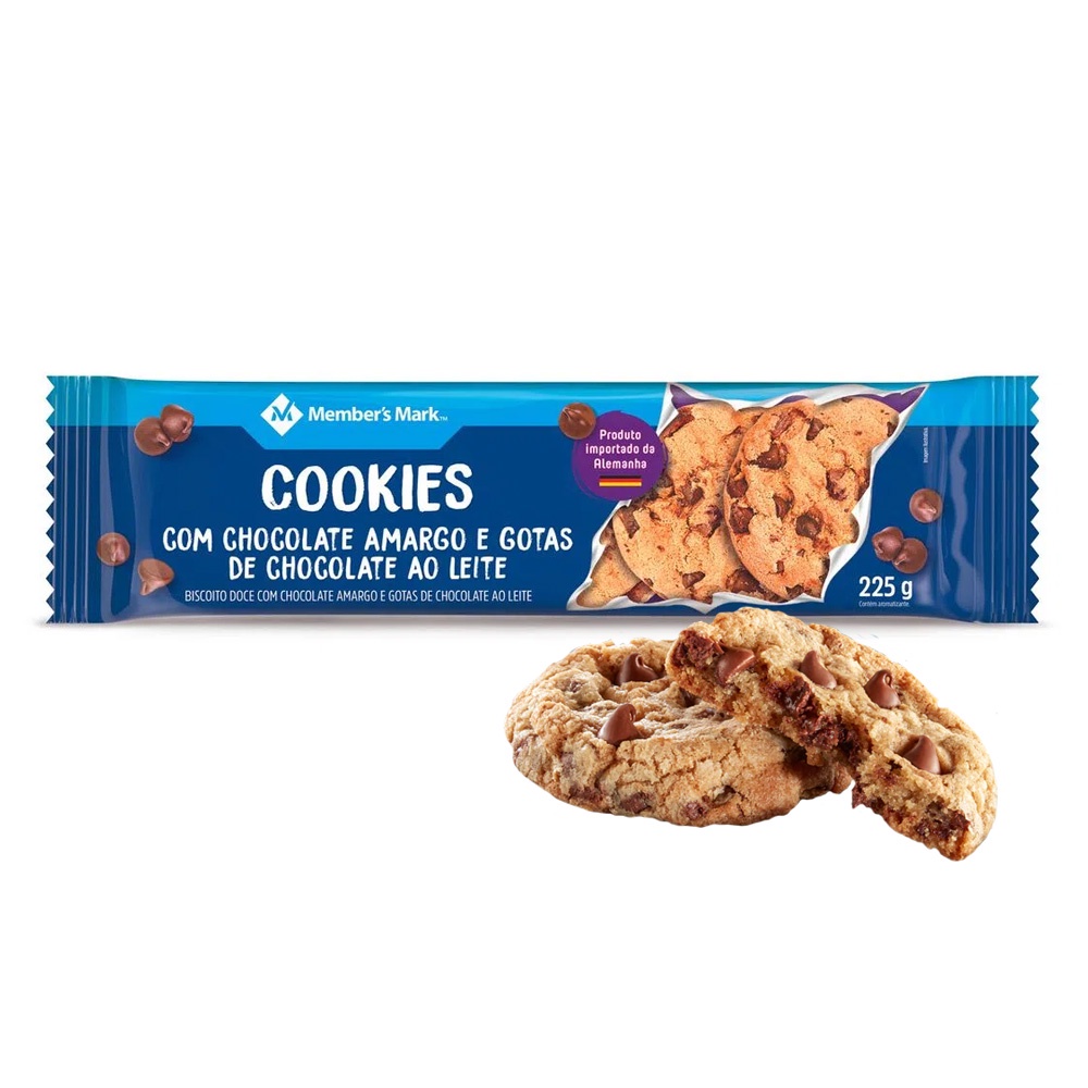 Cookies alemão baunilha c/ gotas chocolate 225g Members Mark | Shopee ...