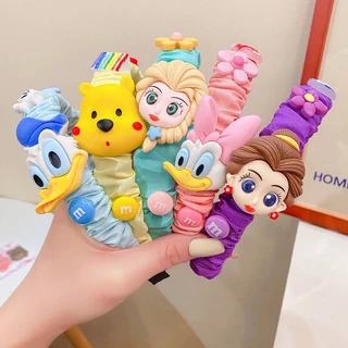 Bandas De Cabelo Para Crianças Princesa Dos Desenhos Animados Faixa Coreana Estilo Tecido Pregueado Acessórios De Moda Meninas Bonitas