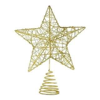 Ponteira de Estrela com Glitter Decoração Enfeite Árvore Natal Lindas várias cores