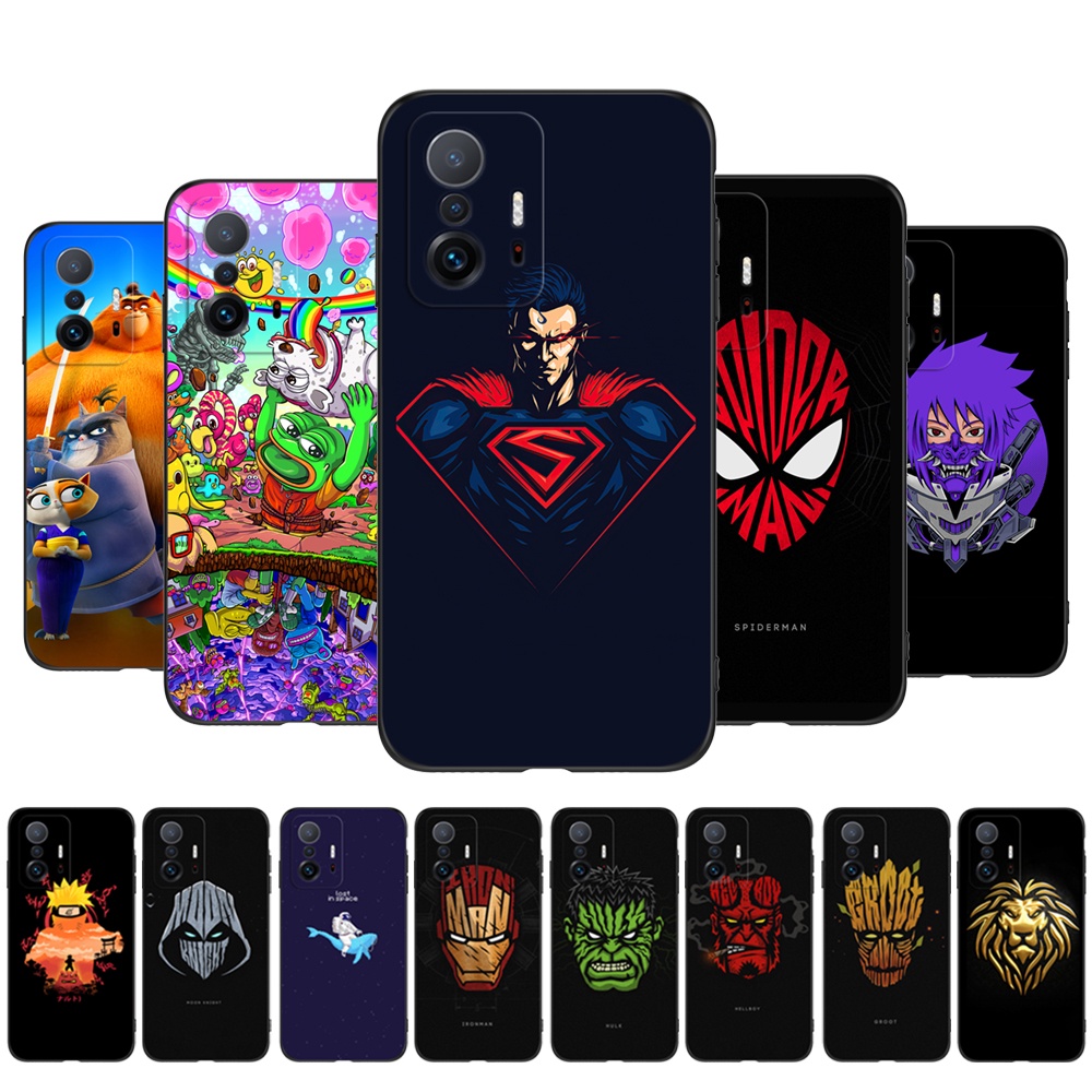 Capa Para Xiaomi 11T 11T Pro Traseira De Silicone Telefone Xiaomi11T mi 11 T 11TPro Preta tpu Moda Fofa