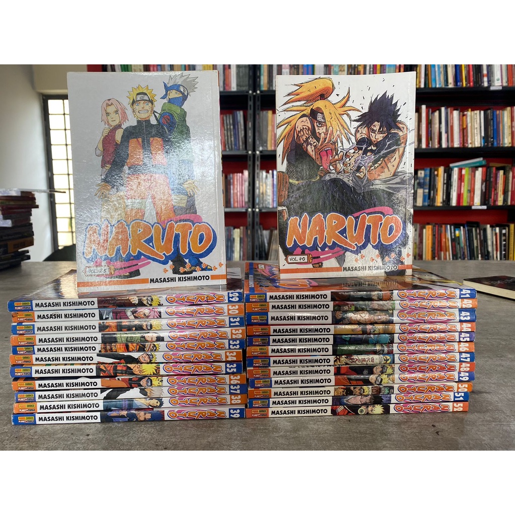 Naruto Vol.28 ao Vol.52 - Masashi Kishimoto | Shopee Brasil