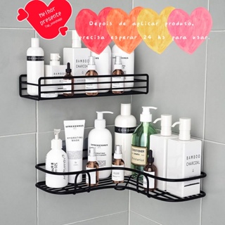 Prateleira de banheiro, shampoo, organizador de sabão, triângulo, suporte adesivo para parede, para cozinha e banheiro/Prateleira De Canto De Aço Inoxidável Triangular Para Casa / Banheiro / Porta Sabonete / Shampoo