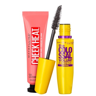 Kit Maybelline Rosto de Verão - Blush em Gel 8ml + Máscara de Cílios 9,2ml
