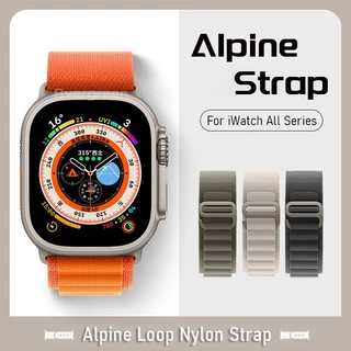 Alpine Nylon Loop Pulseira Para iWatch 49mm 45mm 41mm 44mm 40mm Smartwatch Ultra Série 8 7 6 5 4 3 SE Acessórios