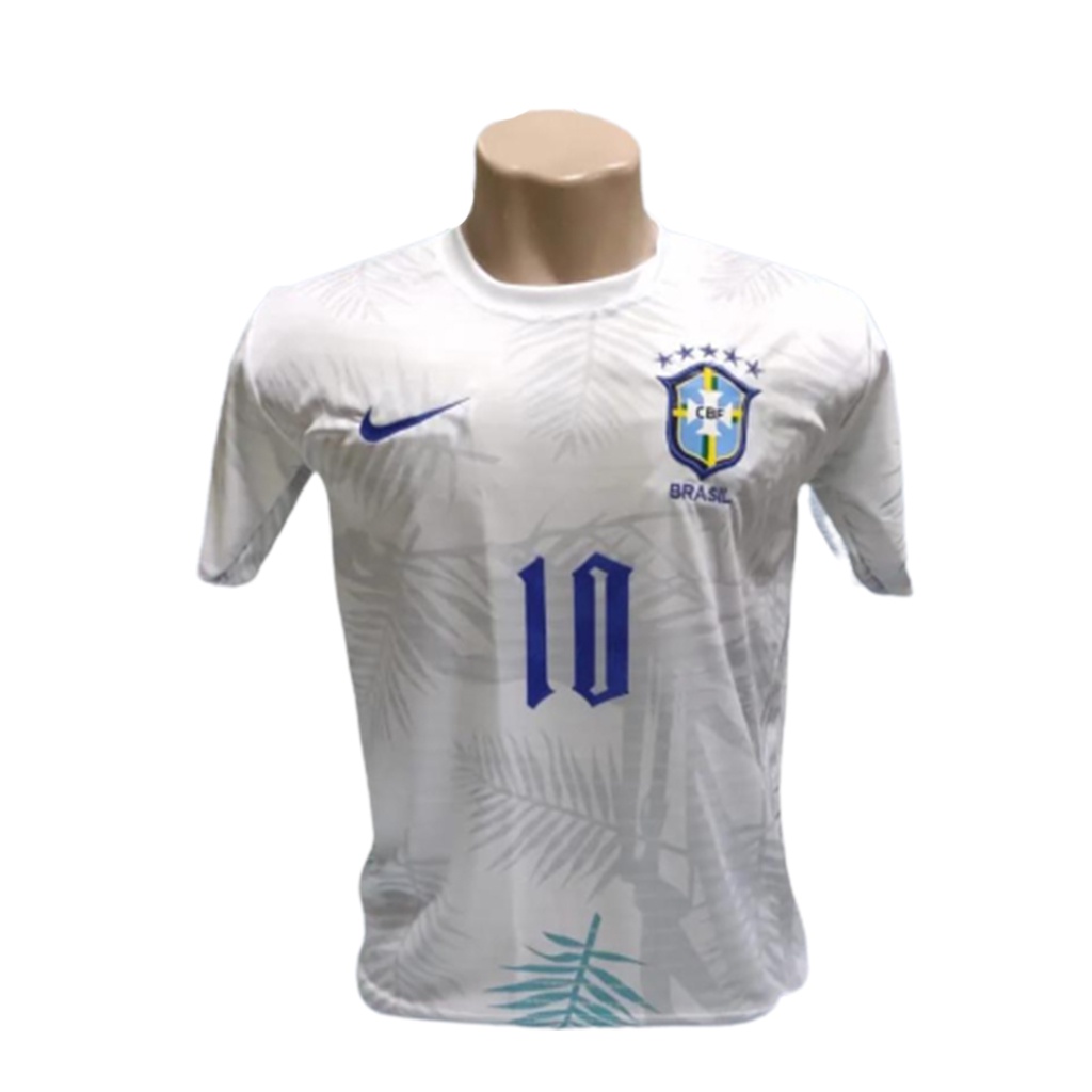 Camisa Seleção Brasileira Branca Preta Amarela Edição Especial