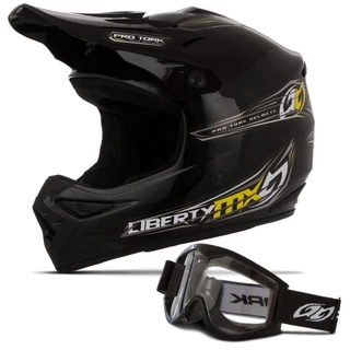 Capacete De Motocross Trilha Cross Enduro Pro Tork Liberty Mx Pro Barato Masculino Feminino + Óculos Proteção