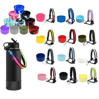 12 Onças 18 22 32 40 64 Conjunto De Alça De Capa De Bota De Silicone Com Fundo Protetor Para Garrafas Hydro_Flask_Wide M