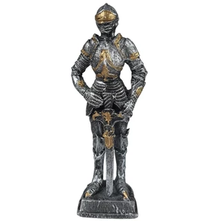 Guerreiro Medieval com Espada Boneco Colecionável Resina