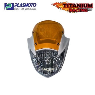 Kit Farol Xt 660 2005 A 2018 Carenagem Branca E Bolha Laranja Original Plasmoto