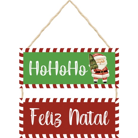 Placa Decorativa - Natal - Ho Ho Ho, Feliz Natal Placa Decorativa