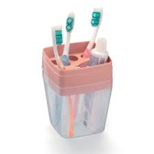 Porta Escova De Dentes Creme Dental sem Tampa ROSA