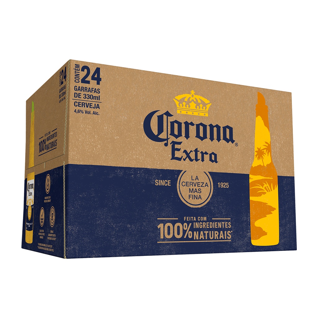 Cerveja Corona Extra Long Neck 330 mL (Cx 24 uni.) Shopee Brasil