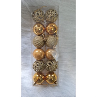 Natal Jingle Bell Dourado Com Bola De Galho De árvore E Laço