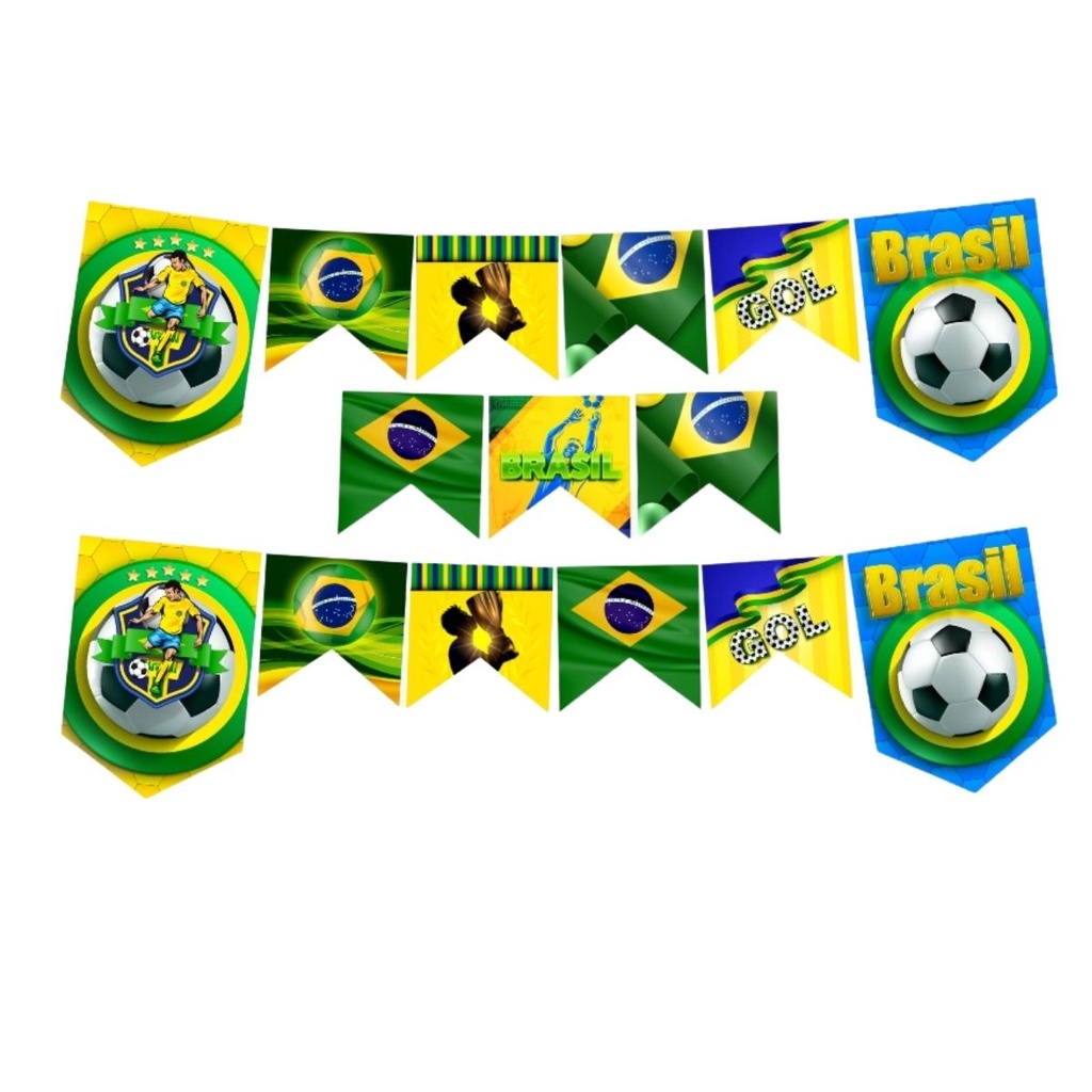Bandeira do Brasil Papel c/10m - Escada