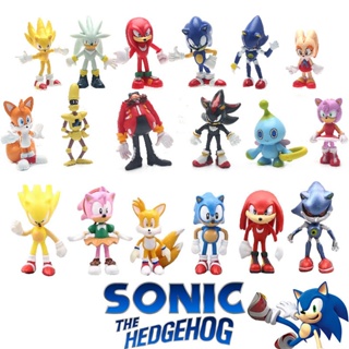 12Pcs Conjunto De Figuras Sonic O Ouriço Bonecos De Ação De Bolo Ornamentos Brinquedos