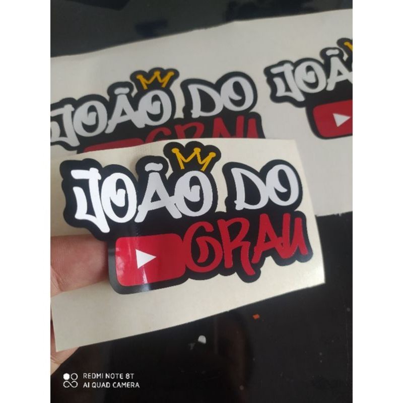 Adesivo João Do Grau - Pequeno - Adesivos Influencer Carros Moto