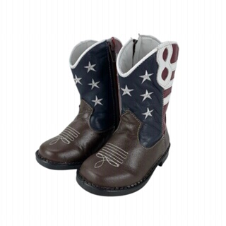 Bota Country Texana Infantil Ki-fofo Original Marrom Cano Eua Sola de Borracha