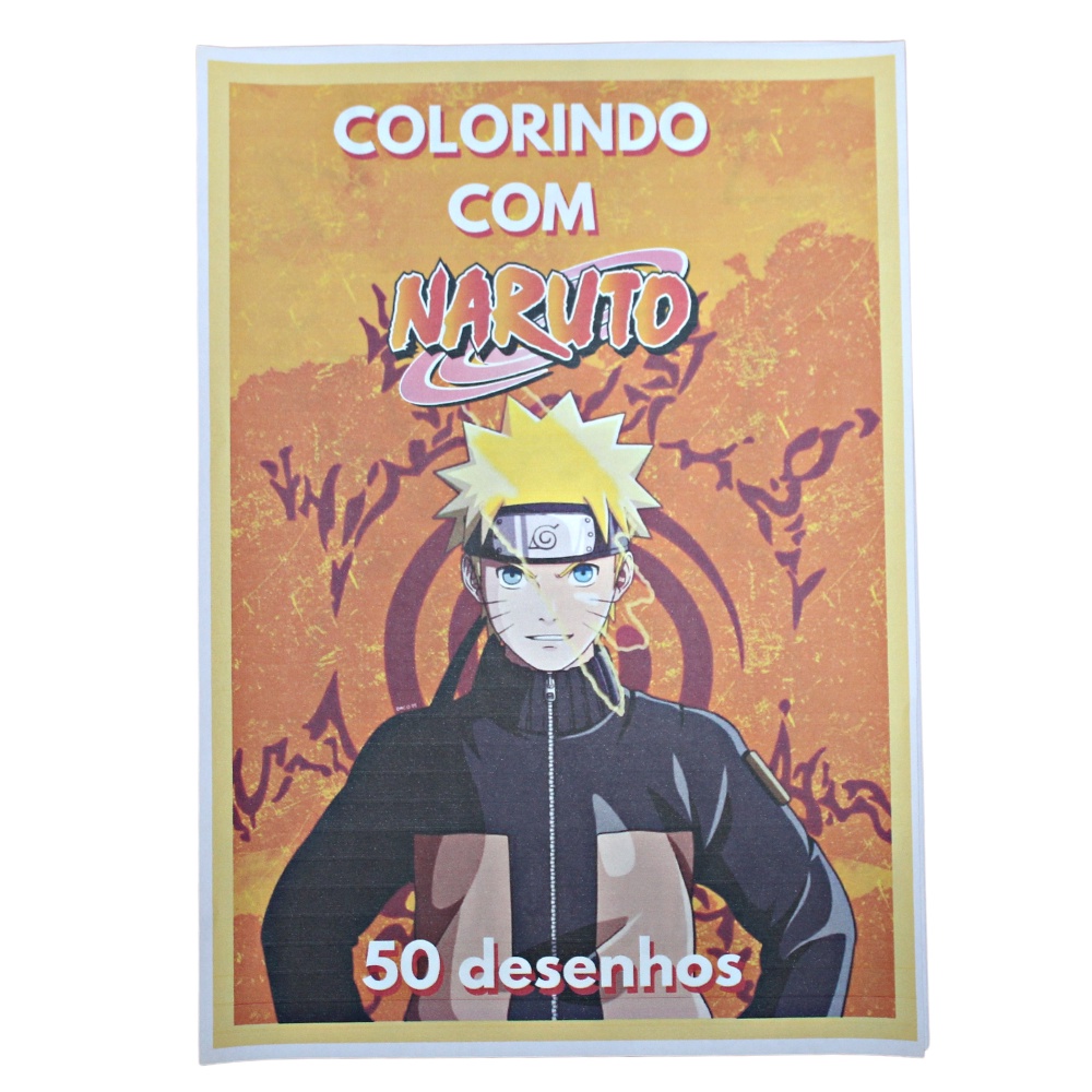 Desenhos Para Colorir - 50 Folhas Soltas em Papel A4 - Naruto