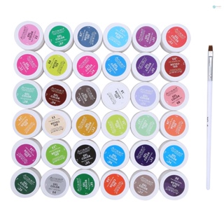 [Estoque Pronto] Anself 36 Cores Esmalte UV Gel De Unhas Construtor De Arte Extensão Sólida Com Escova Novo 10.12