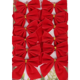 Conjunto cartela laços com 12 unidades / e com 6 unidades Para Decoração de Natal
