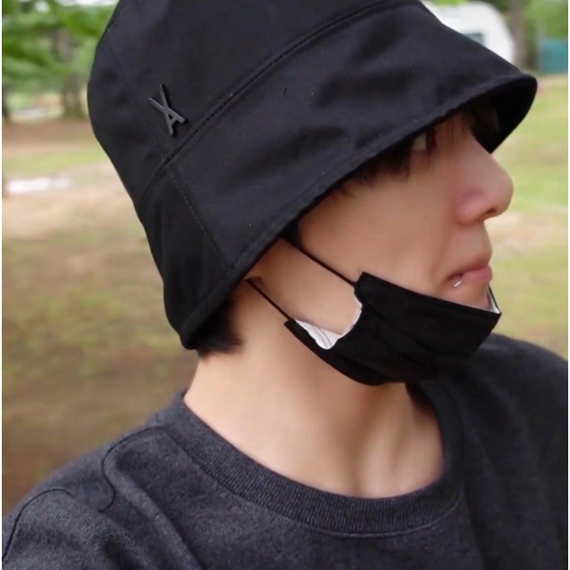 BTS Jungkook [VARZAR] Chapéu De Balde De Gota De Pinos (Preto