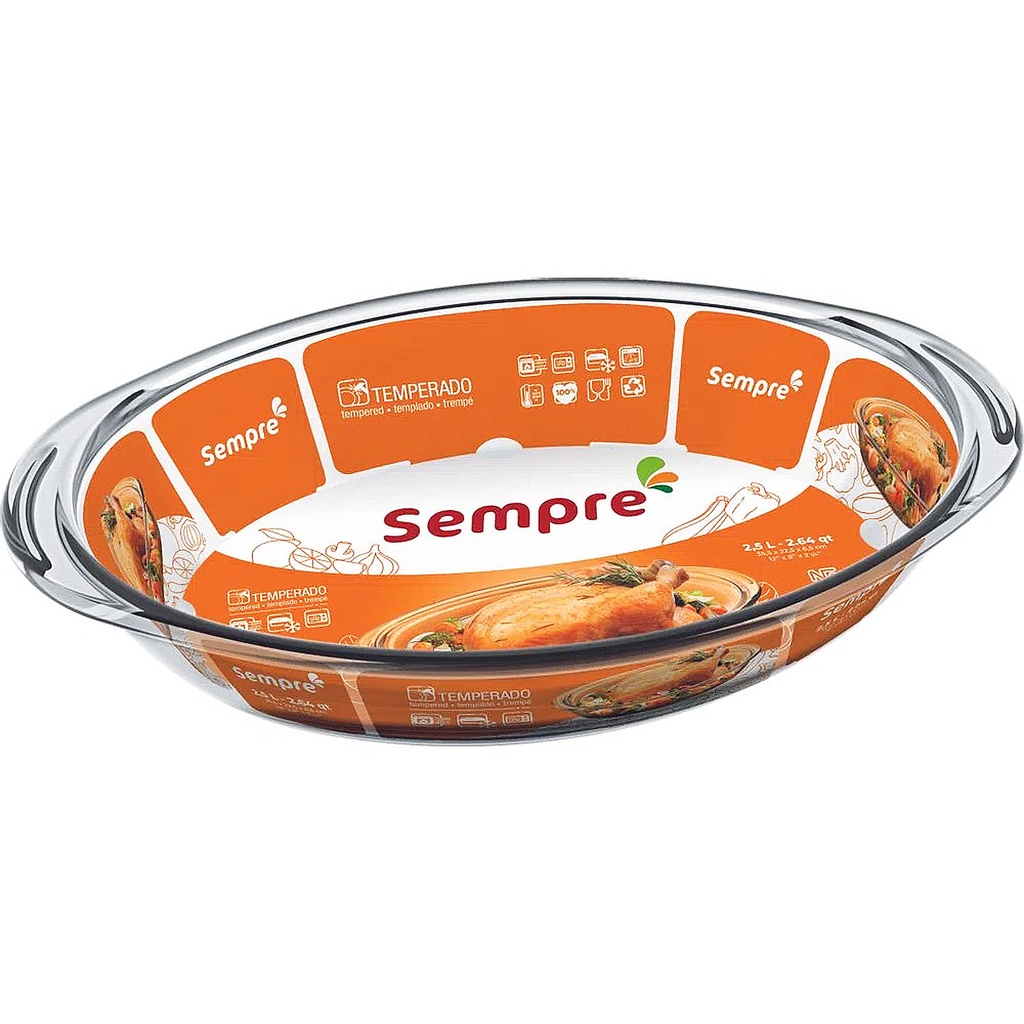 Assadeira Refrat rio De Vidro Nadir Figueiredo Sempre Oval 2 5l 