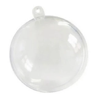 10 Esferas Acrílica transparentes 6,5 - Bola de Natal para foto Enfeite Natal