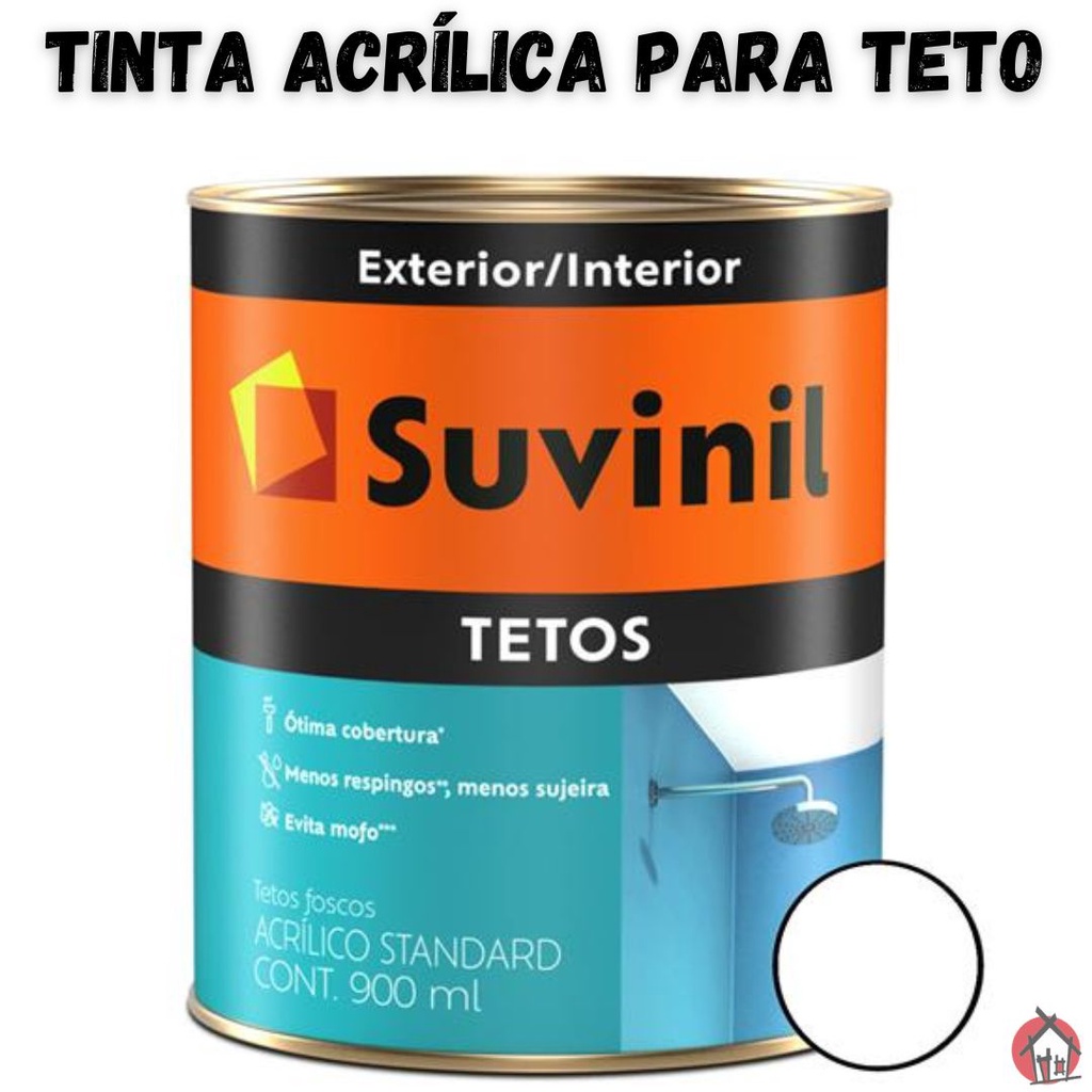 Tinta Suvinil TETO banheiro e cozinha anti mofo 900ml Branco fosco ...
