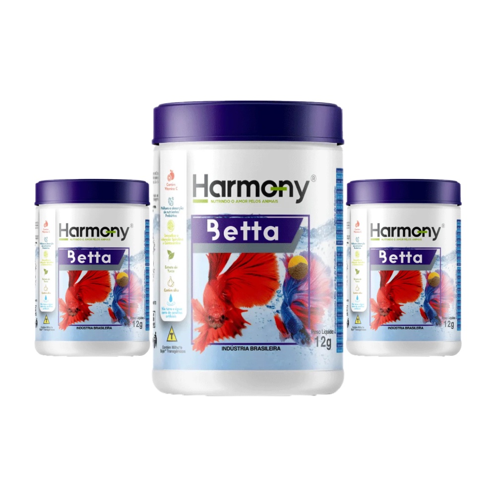 Harmony Fish Betta pote 12g peixes | Shopee Brasil