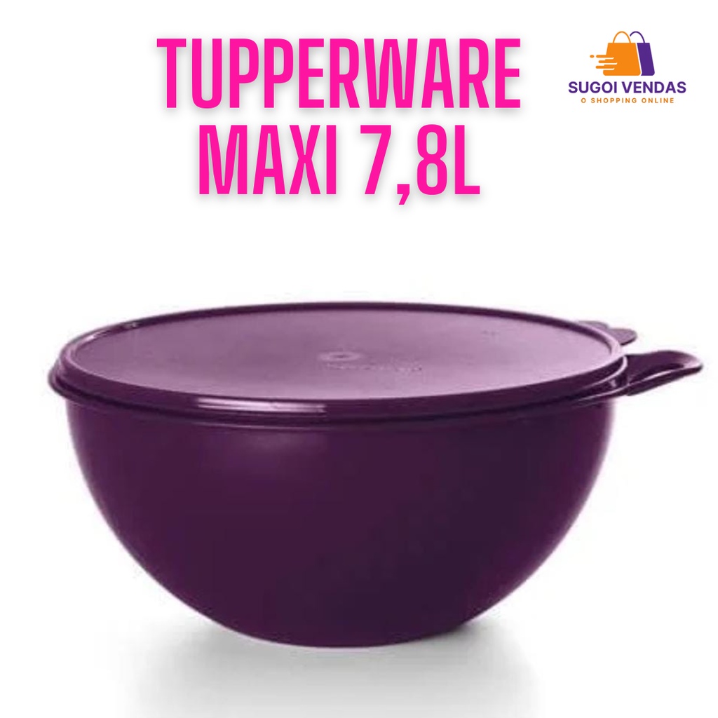 Tupperware Maxi Criativa 7,8 L Vinho Tampa Branca - Mãe, Casei e  Agora?-Tupperware!