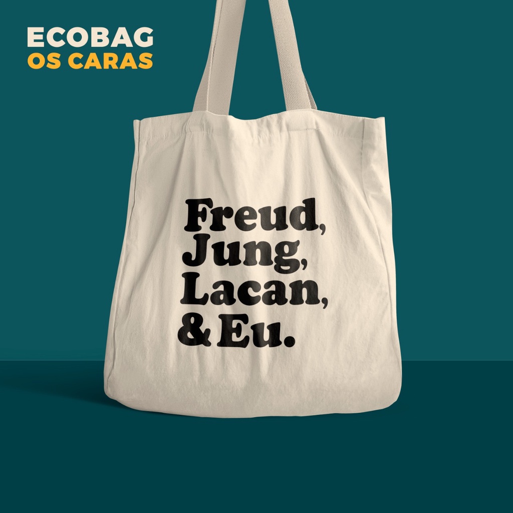 Ecobag Divertida Psicologia "Os Caras" - Sacola reutilizável - Algodão Cru